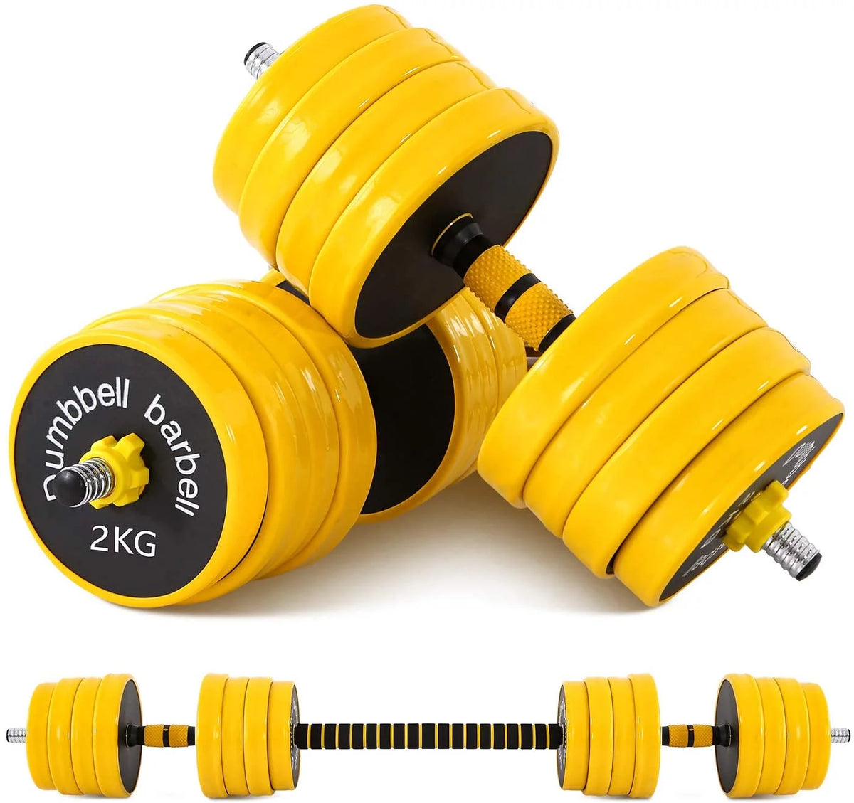 Adjustable Dumbbell Barbell Weight Pair 2-in-1 Set 22Lb A789