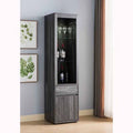 Lighted Curio Cabinet Distressed Gray Q550