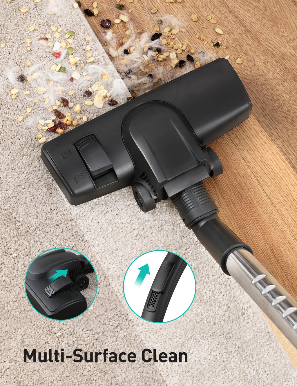 1200W 3.6QT Bagless Canister Vacuum Cleaner P48863