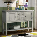 Antique Gray Console Sofa Table with Storage Drawers C1137