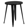 Black Round Metal Cafe Table V239710