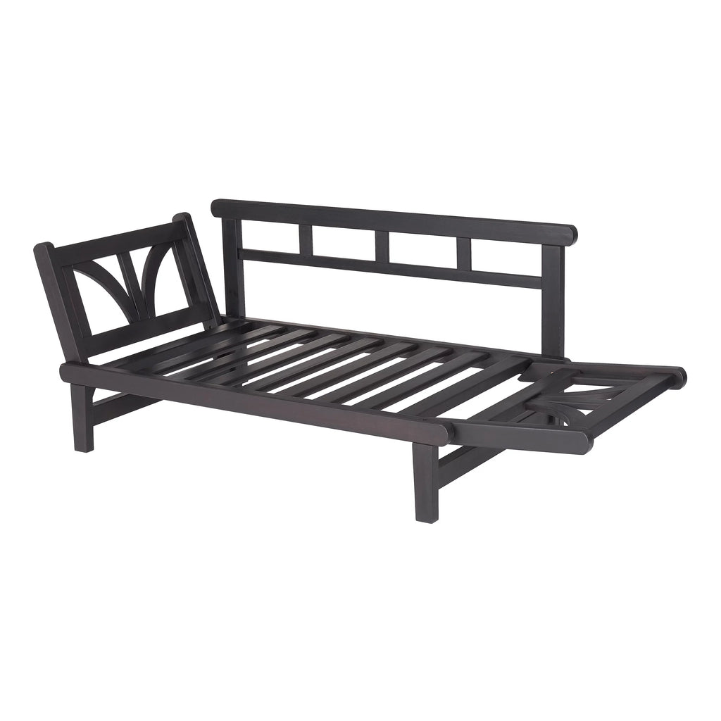 Convertible Wood Outdoor Sofa with Blue Cushions U88153
