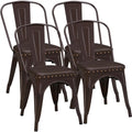 Brown Set of 4 Dining Chair with Cushion S269625