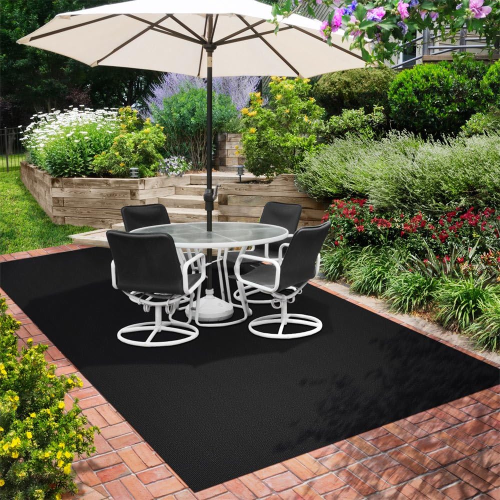 Black 6 Feet x 25 Feet Carpet with Rubber Marine Backing L331