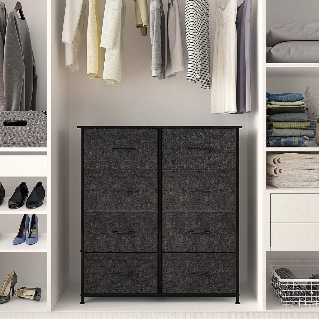 Black Gray 8 Drawer Dresser M287