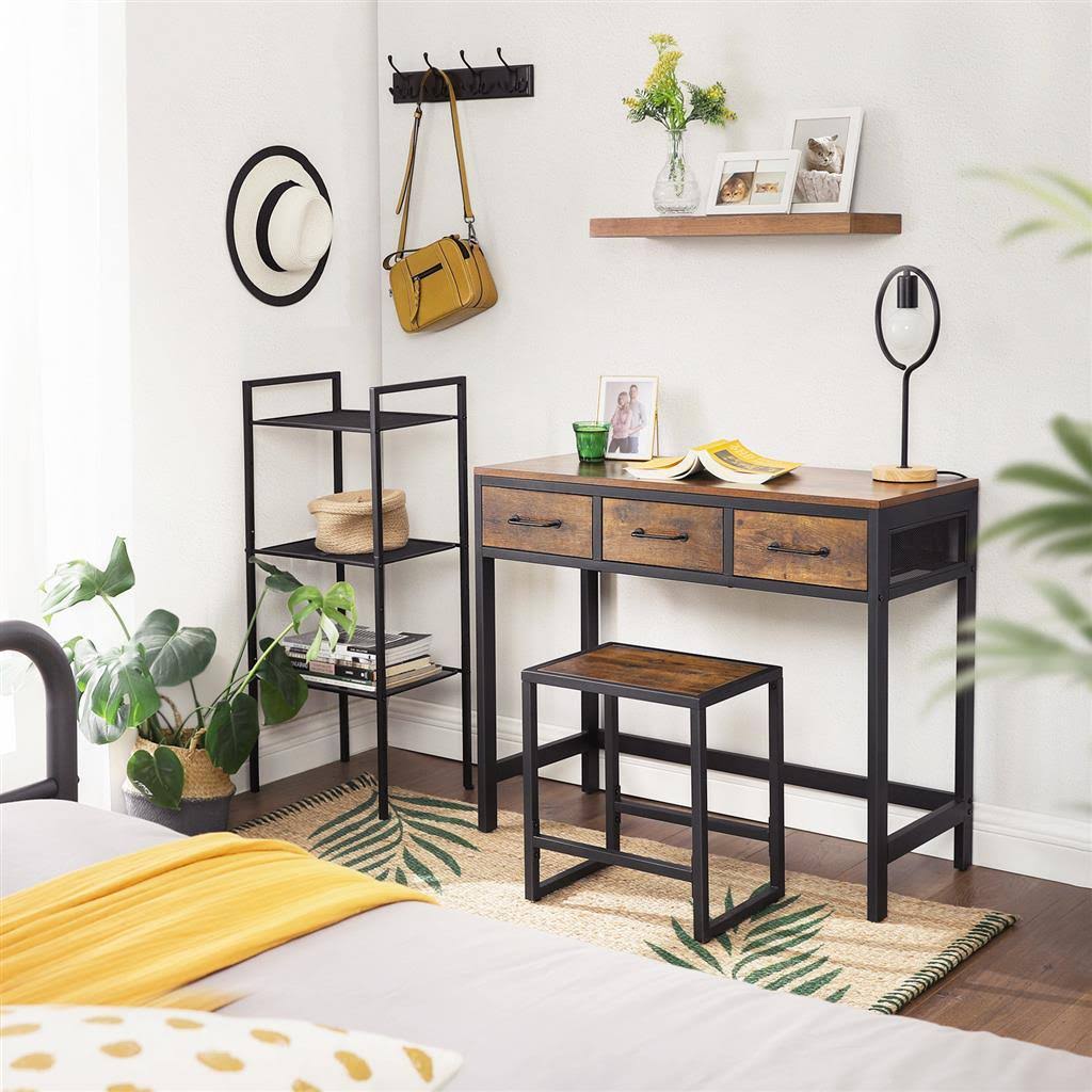 Industrial Makeup Table with Stool M491543