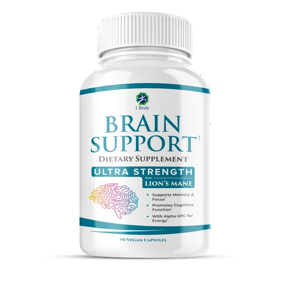 90 Capsules Nootropics Lions Mane Memory Support Supplement X4015