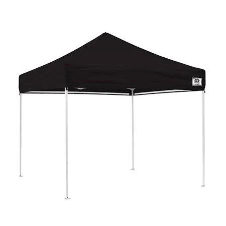 10x10 Pop Up Canopy Tent with Mesh Sidewalls, Steel Frame, Black N782289
