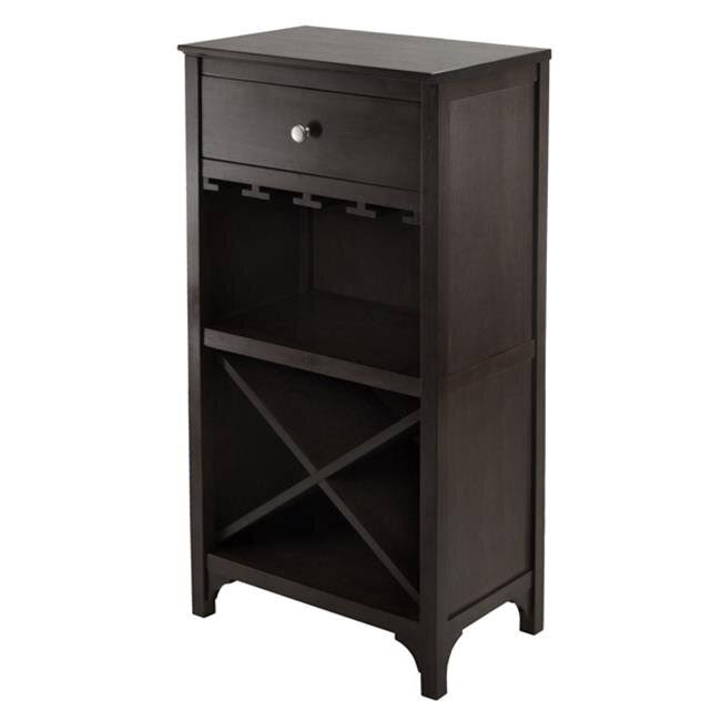 Modular Wine Cabinet with One Drawer Glass Rack Shelf G670225