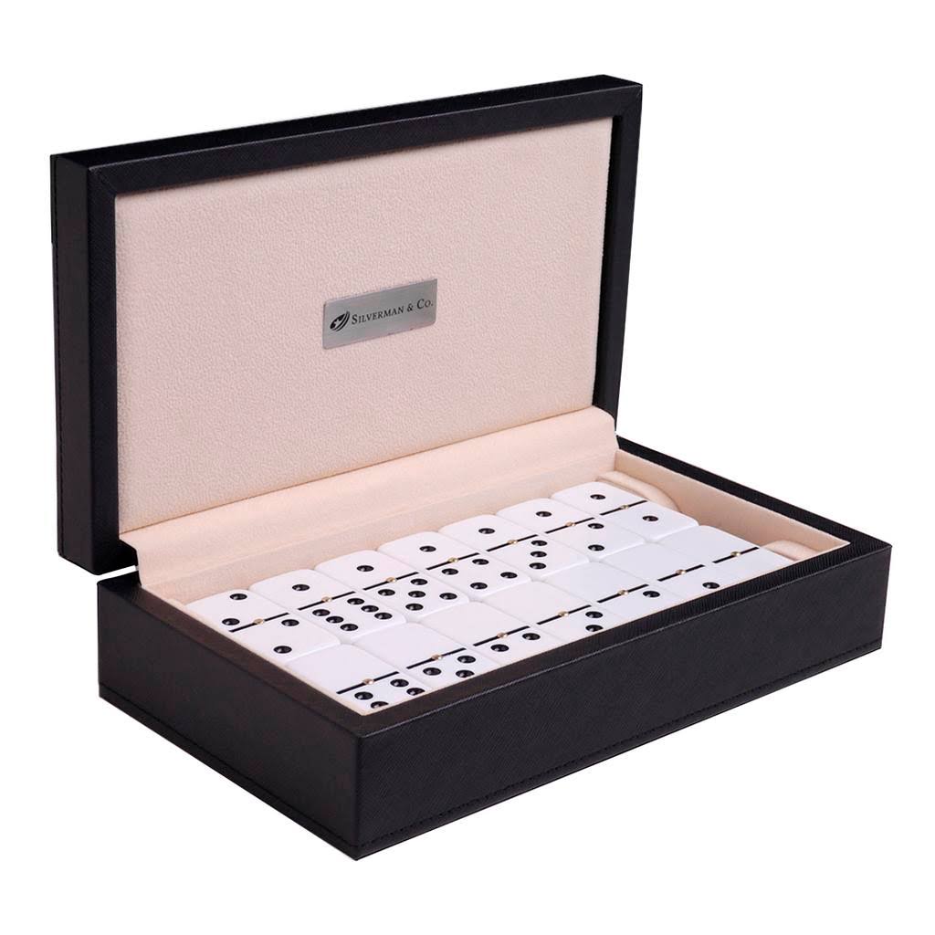 White Domino Set with Black Case R62231