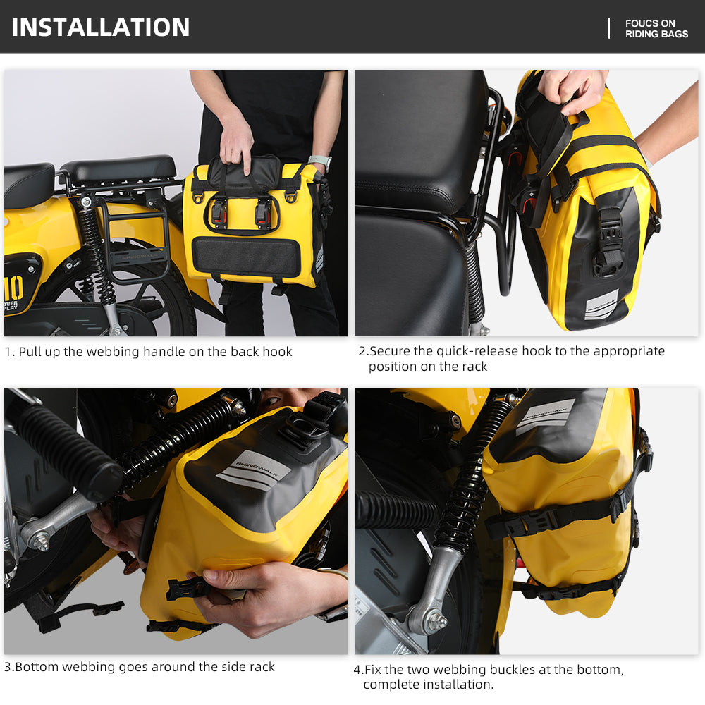 Motorcycle Bag 15l Removable Waterproof Side Pouch Z548