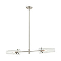 2-Light Island Satin Nickel Clear Glass Y9458