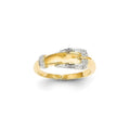 14K Yellow Gold Rhodium Diamond Ring Z300452