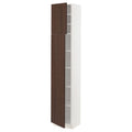 White 15x15x80 High Cabinet with shelves and 2 Doors J33406