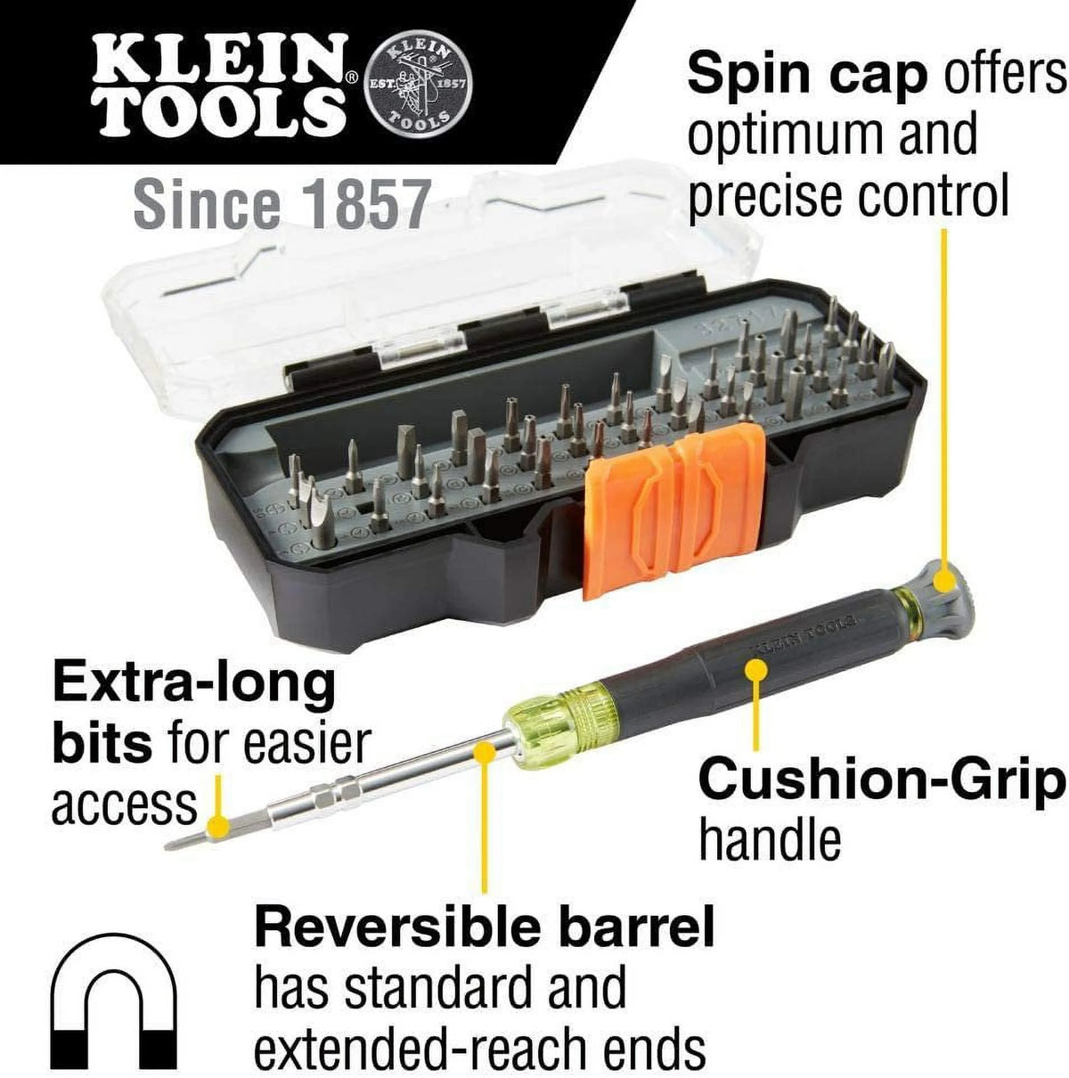 Precision Screwdriver Set with Case, 39 Bits Q6434