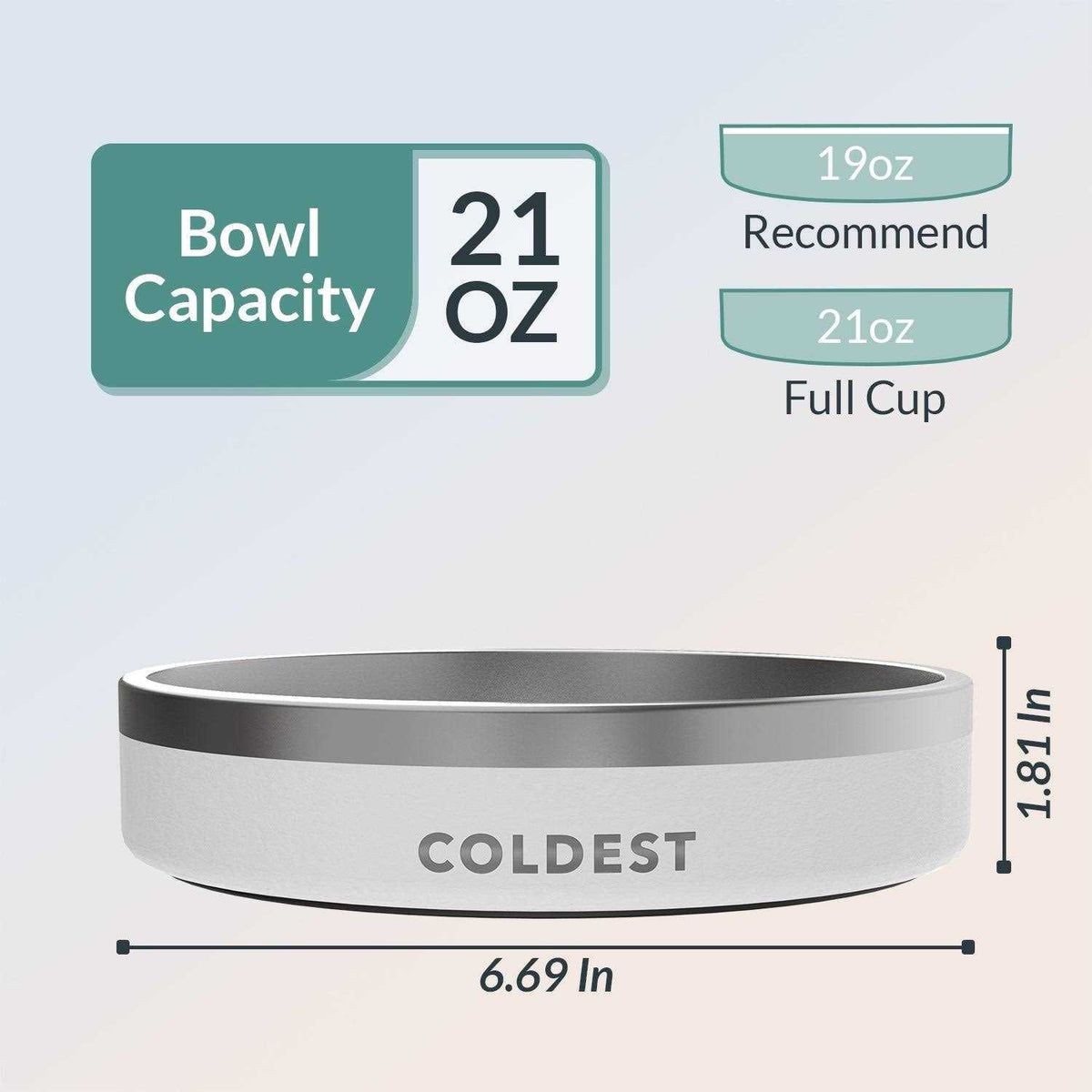 Stainless Steel Non Slip Insulated Dog Bowl V39865