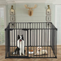6 Panel Black Play Yard C74650