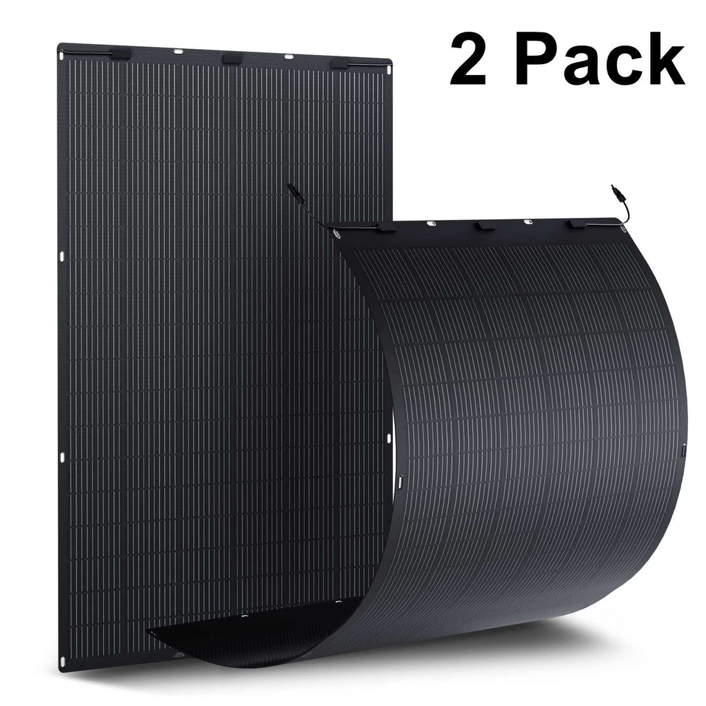 400 Watt Flexible Monocrystalline IP68 Waterproof Solar Panel, 2 Pack N133091