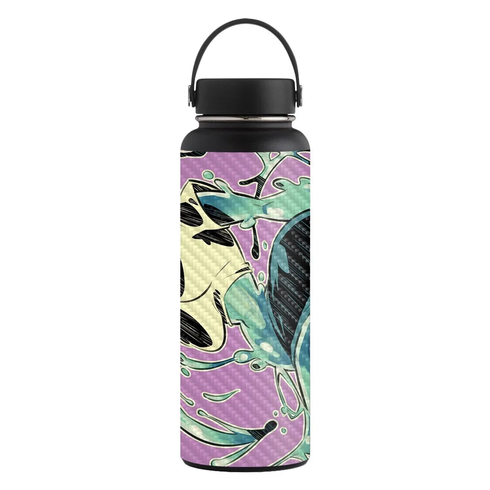 Carbon Fiber Skin Compatible With Hydro Flask 40 oz. Wide Mouth Sticker Design F295095