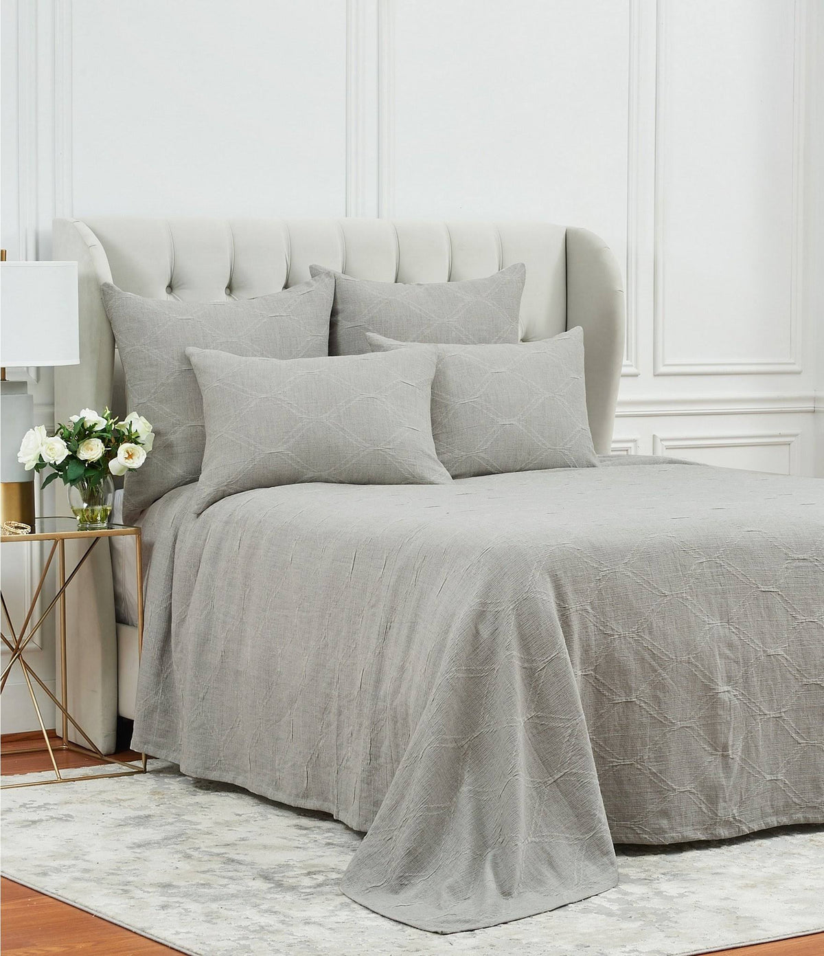 Queen Stone Matelasse Coverlet B931