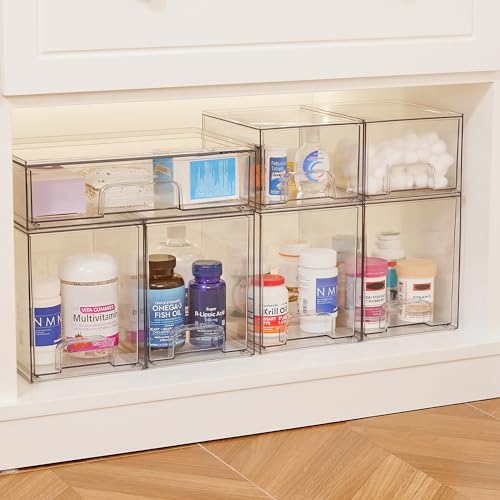 Clear Stackable Acrylic Storage Drawers 2 Pack I251642