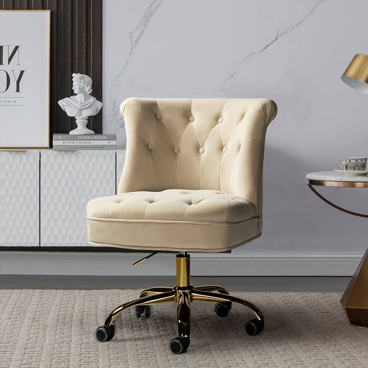 Tan Tufted Back Task Chair X1349