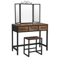 Industrial Makeup Table with Stool M491543