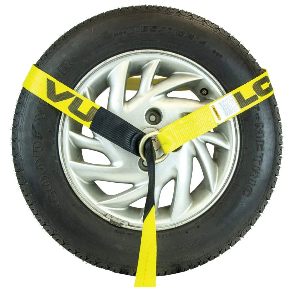 Yellow 2 inch x 144 inch Ratchet Tie Down 4 Pack S78779
