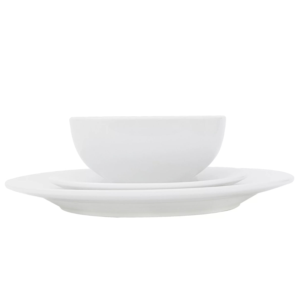 18 Pc White Porcelain Dinnerware Set Z98450