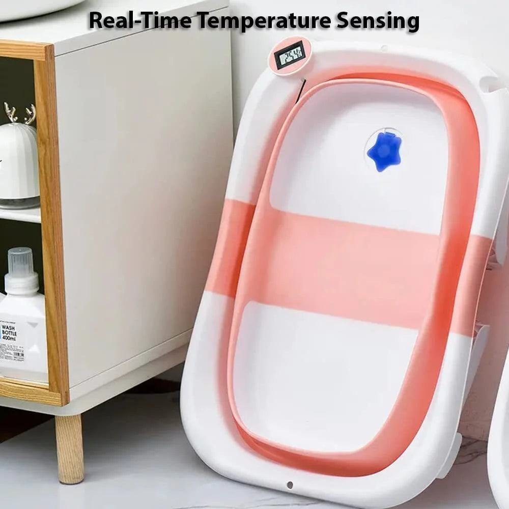 Collapsible Baby Bathtub with Thermometer U663